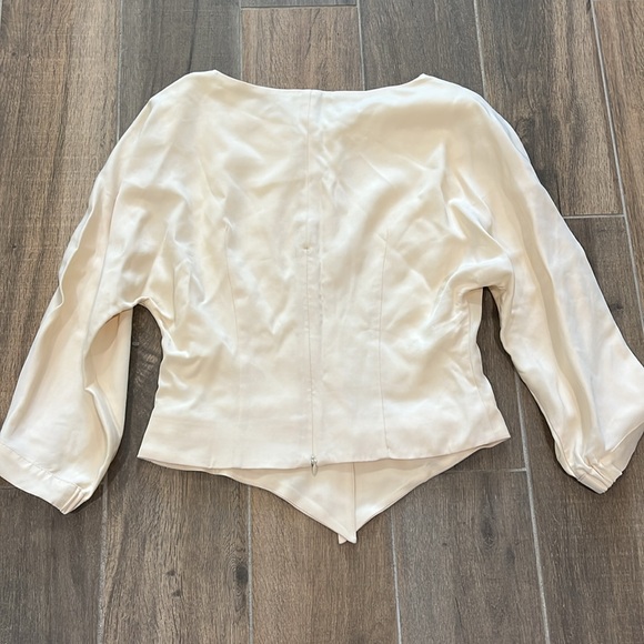 Reformation Ivory Sculpted Waist Button-Front Blouse - Picture 5 of 7